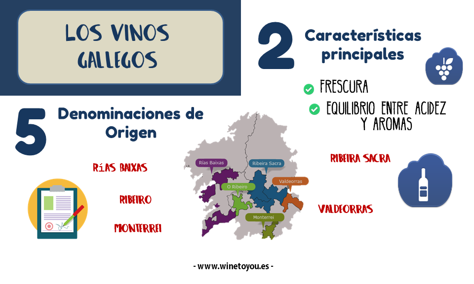 vinos gallegos infografía