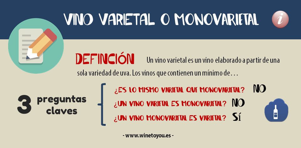 vino varietal o monovarietal